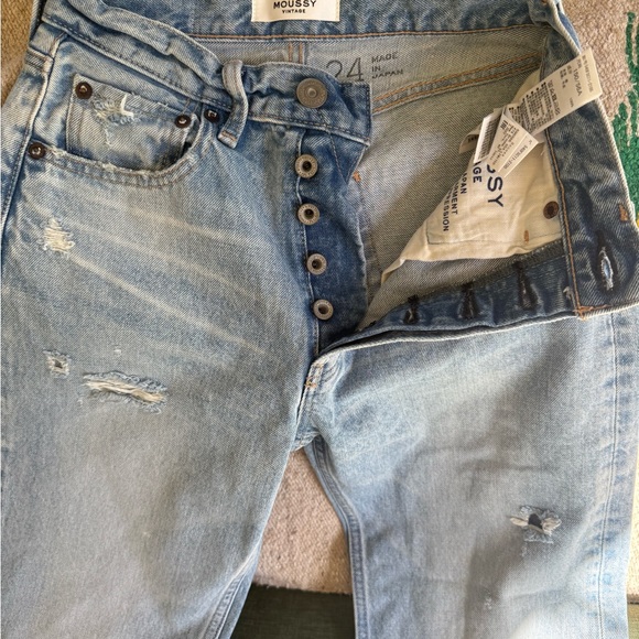 Moussy Argnett Wide Straight Jean - light blue 24 - Picture 3 of 6